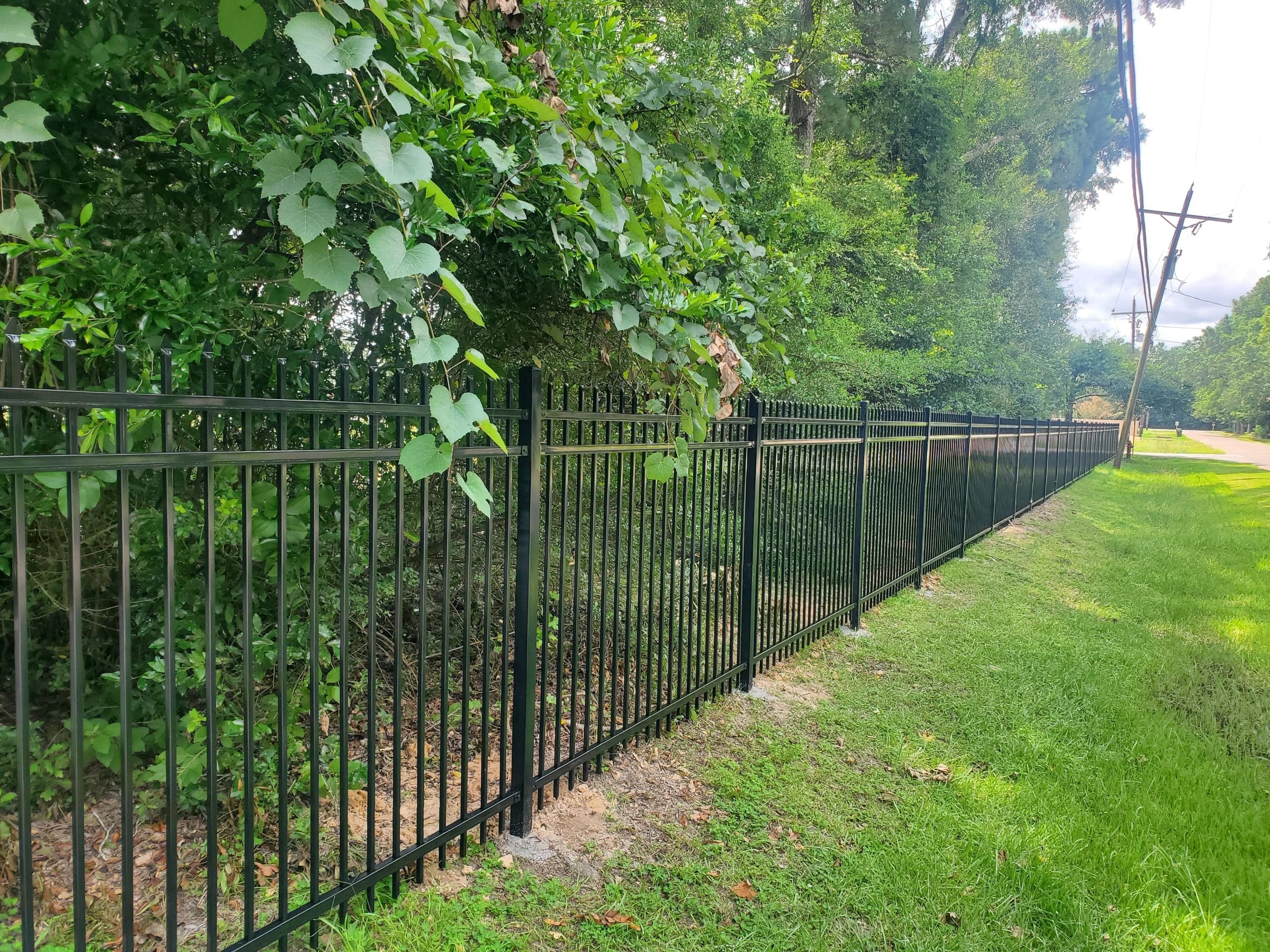 Wrought iron decorative fence residential