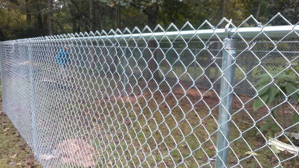 Chain link fence installation